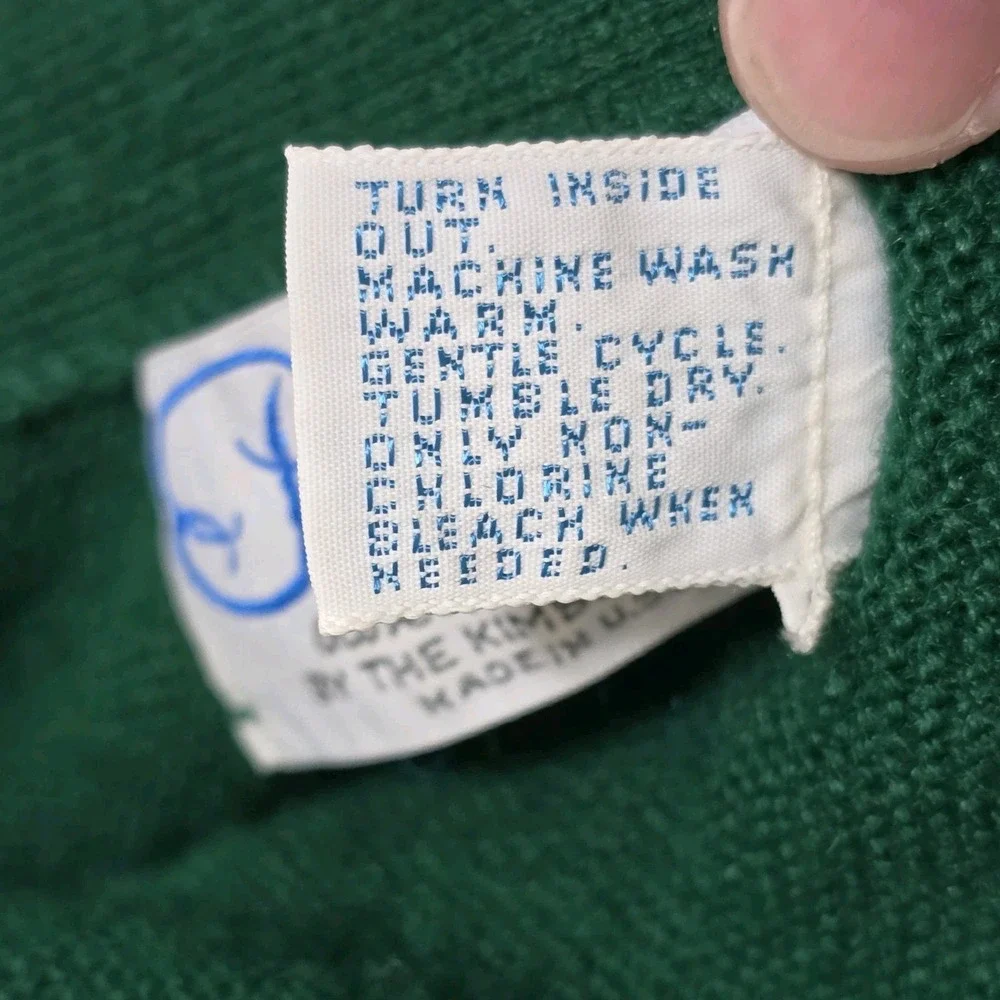 VTG Men's Pickering Pebble‎ Beach Green Golf Club Cardigan Sweater 70s Sz XL USA